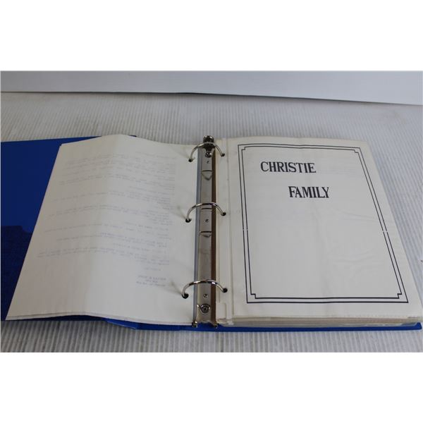 Christie Family Binder