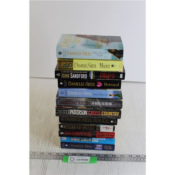 (6) Danielle Steel Books, (6) Books - James Patterson, Robert Ludlum, Tess Gerritsen, John Sandford