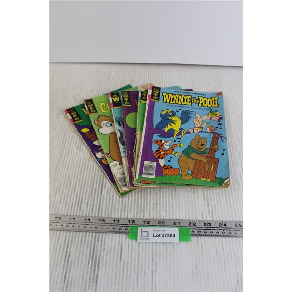 (6) Comics - Winnie the Pooh; Woody Woodpecker; Chip 'N' Dale; Huey, Dewey & Louie