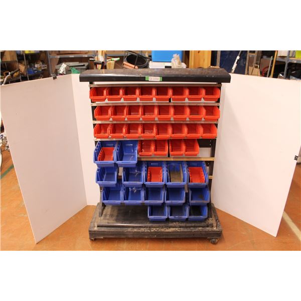 *Metal Parts Stand On Wheels w/Plastic Drawers (37" x 51")