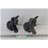 Image 1 : (2) Marble Donkeys (one ear is chipped)