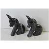 Image 2 : (2) Marble Donkeys (one ear is chipped)