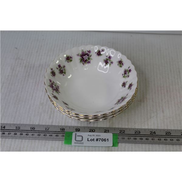 (3) Royal Albert - Sweet Violets - Bowls