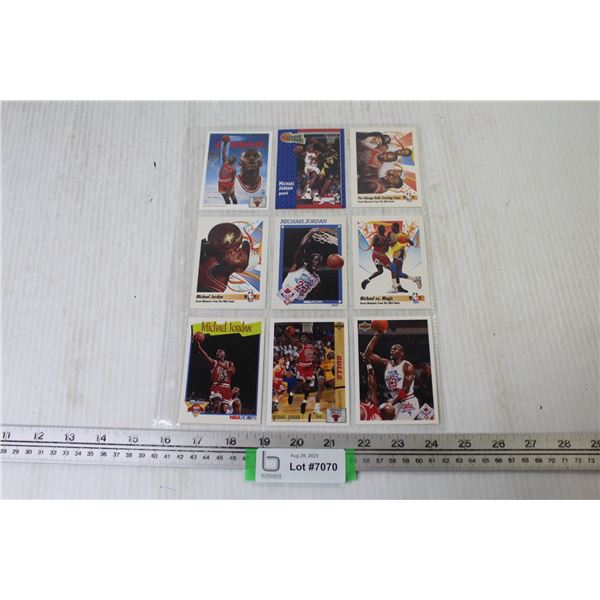 (9) Assorted Michael Jordan Cards