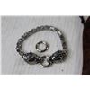 Image 3 : VIKING --Wolf Head Chain Bracelet