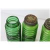 Image 3 : (4) Vintage Green Glass Spice Shakers