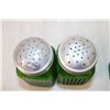 Image 4 : (3) Vintage Green Glass Shakers