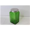 Image 4 : Vintage Green Glass Jar