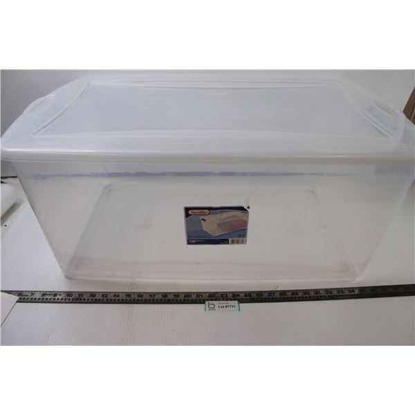 *Sterilite Clear Plastic Bin with Lid