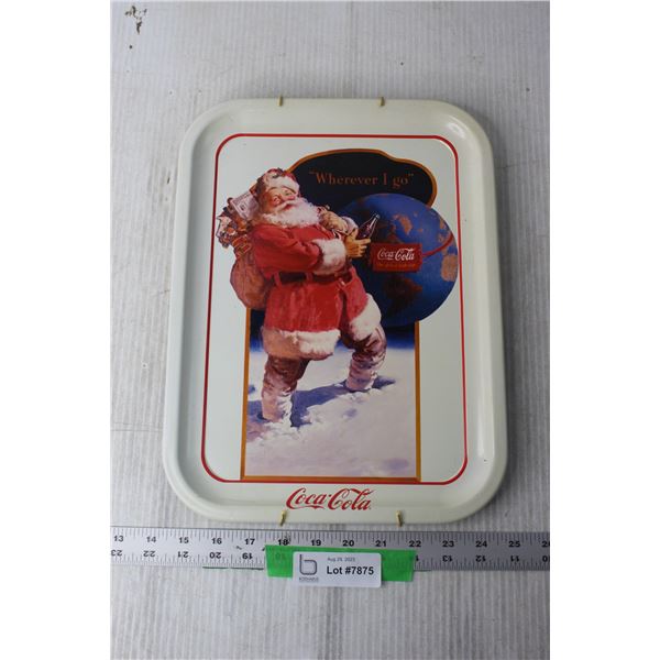 Tin Christmas Coca Cola Tray