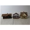 Image 1 : (3) Sarah Plain and Tall Miniature Buildings