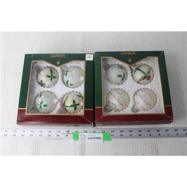 (2) Boxes of Danson Christmas Ornaments