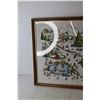 Image 5 : Framed Embroidery Art of a Christmas Town - 19 1/2" x 25 1/2"