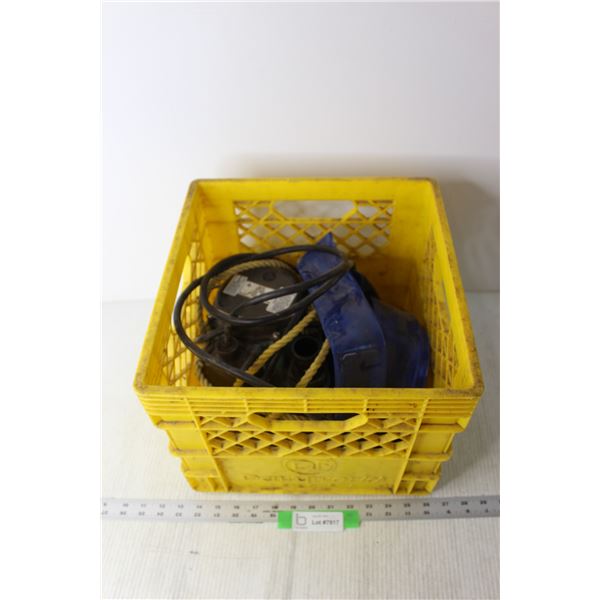 Plastic Crate, Misc. Industrial Electronics