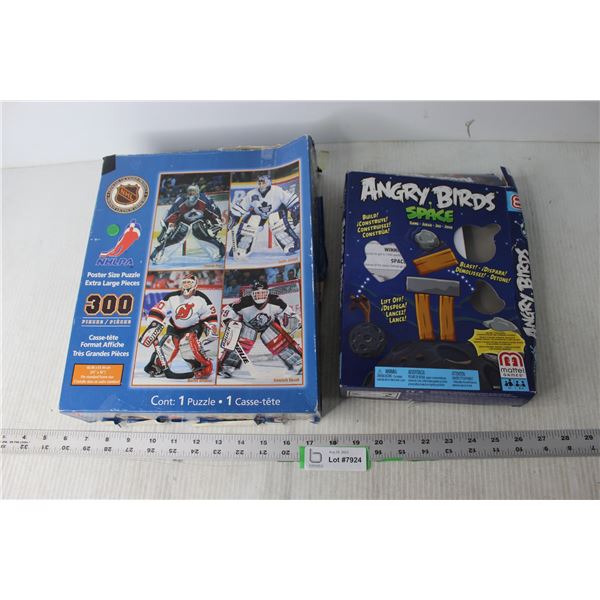 NHL Puzzle and Angry Birds Toy