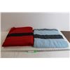 Image 1 : (2) Wool Blankets - Blue is 70" x 78", Red is 62" x 76"