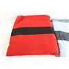 Image 2 : (2) Wool Blankets - Blue is 70" x 78", Red is 62" x 76"