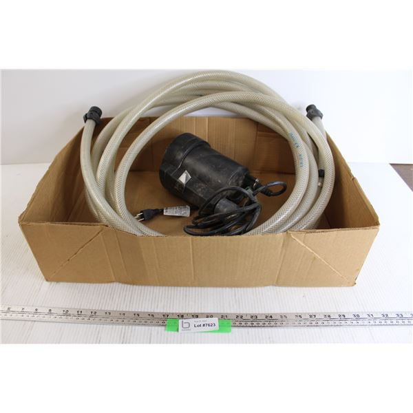 BurCam Sump Pump & Hose - 2.5HP Motor with 30ft Hose