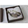 Image 2 : Vintage Rhinestone Bracelet 7" w/Black Stones