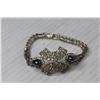 Image 3 : Vintage Rhinestone Bracelet 7" w/Black Stones