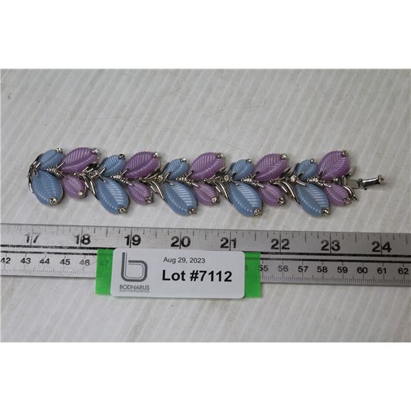 Marboux Boucher Coral - Blue & Purple 6 1/2  Lucite Bracelet