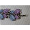Image 2 : Marboux Boucher Coral - Blue & Purple 6 1/2" Lucite Bracelet