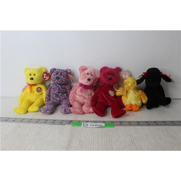 (6) Beanie Babies  -- TY