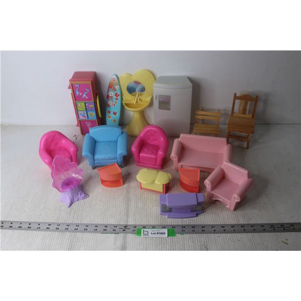 (16) Pieces of Barbie Furniture