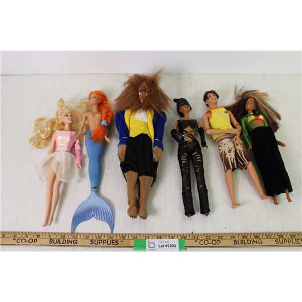 (6) Barbie Dolls