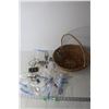 Image 1 : Basket w/ Jewellery -- Bracelets, Earrings , Bracelets.