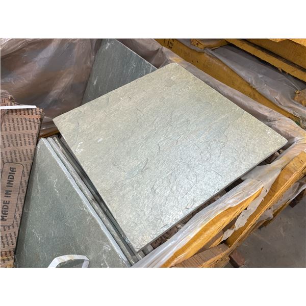 PALLET CRATE OF 120 PCS 16 X 16 LIME GREEN NATURAL SLATE TILE