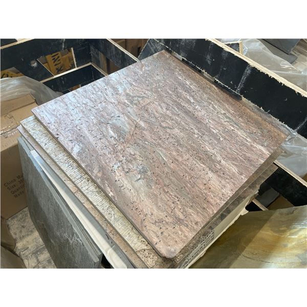 PALLET CRATE OF 300 X 300 X 8-13MM MULTICOLOR NATURAL CLEFT SLATE TILE