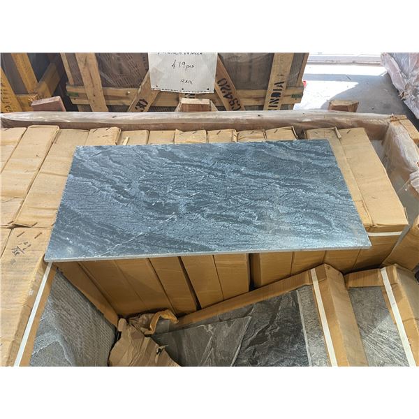 PALLET CRATE OF 112 PCS 12 X 24 PLATINUM HONED SLATE TILE