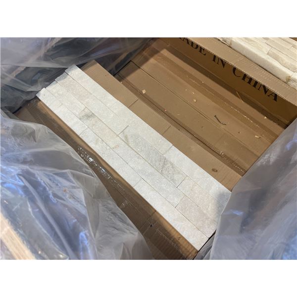 PALLET CRATE OF 24 X 6 SNOW WHITE LEDGESTONE TILES