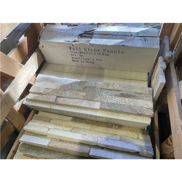 PALLET CRATE OF 97 PCS 6 X 24 DESERT SAND LEGDESTONE TILES