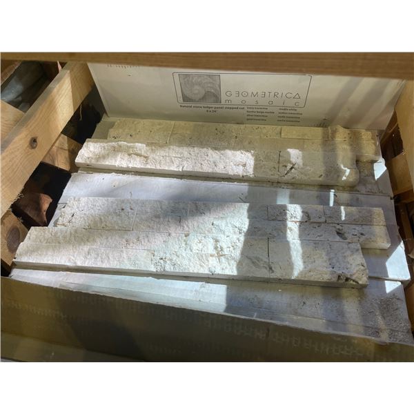 PALLET CRATE OF 6 X 24  IVORY TRAVERTINE LEDGESTONE TILES