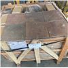 Image 1 : PALLET CRATE OF 377 PCS 12 X 12 COPPERTONE NATURAL STONE TILES