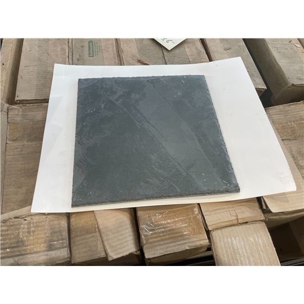 PALLET CRATE OF 456 PCS 12 X 12 OF BLACK MONTAUK NATURAL STONE TILE