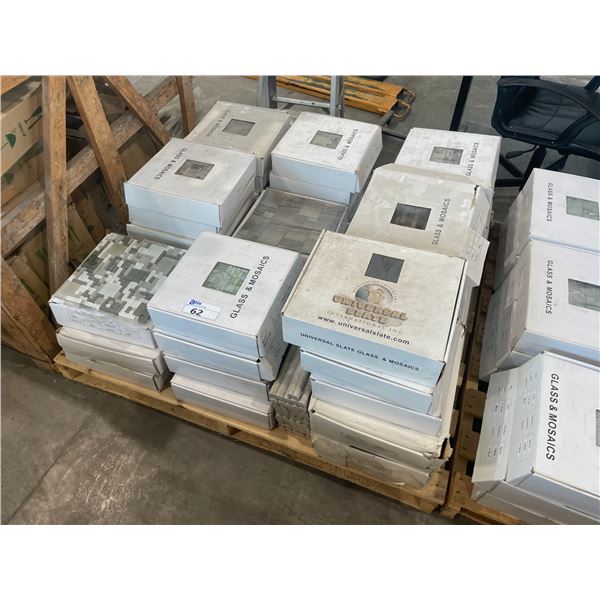 PALLET OF ASSORTED 12 X 12 GLASS MOSAIC SHEET TILES