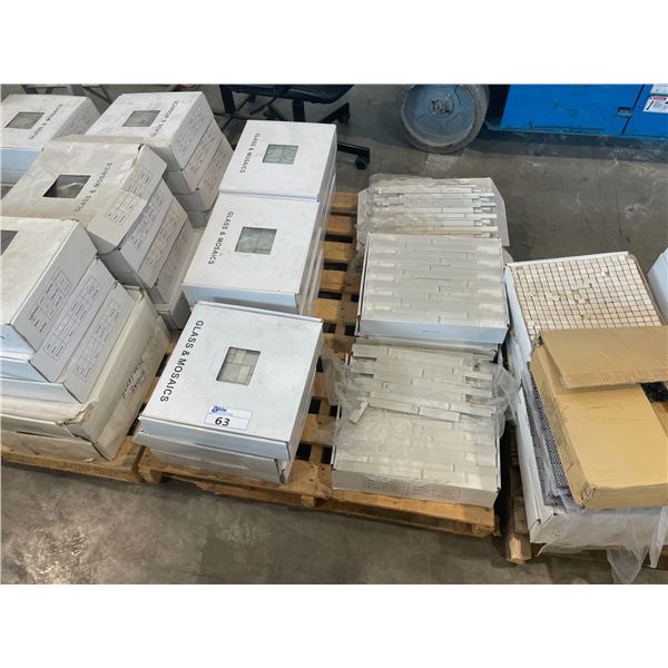 PALLET OF ASSORTED 12 X 12 GLASS MOSAIC SHEET TILES