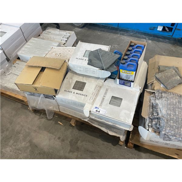 PALLET OF ASSORTED 12 X 12 GLASS MOSAIC SHEET TILES