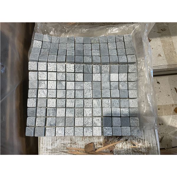 PALLET CRATE OF 400 PCS OF 1 X 1 MOONLITE MOSAIC NATURAL STONE 12 X 12 SHEET TILES