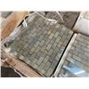 Image 1 : PALLET CRATE OF VIJAYA GOLD 12 X 12 NATURAL STONE MOSAIC SHEET TILES