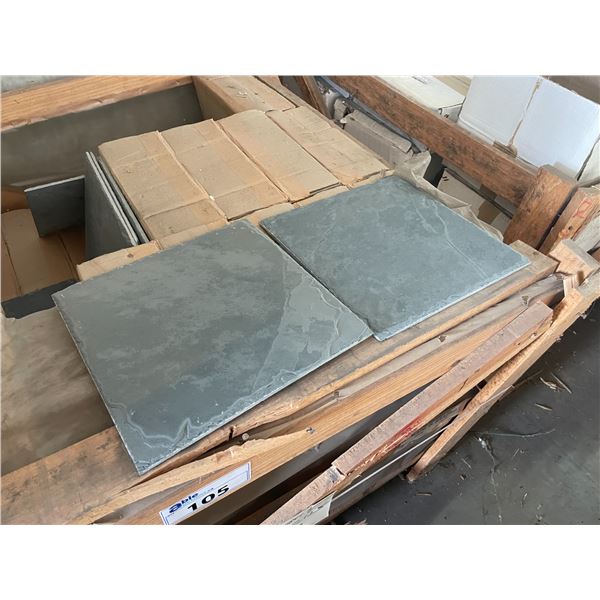 PALLET CRATE OF 504 PCS GREY SLATE 12 X 12 NATURAL STONE TILES