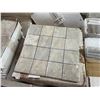 Image 1 : PALLET CRATE OF ASSORTED REGAL BEIGE 12 X 12 NATURAL STONE MOSAIC SHEET TILES, COPPER CHAIR RAIL