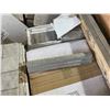 Image 2 : PALLET CRATE OF ASSORTED REGAL BEIGE 12 X 12 NATURAL STONE MOSAIC SHEET TILES, COPPER CHAIR RAIL