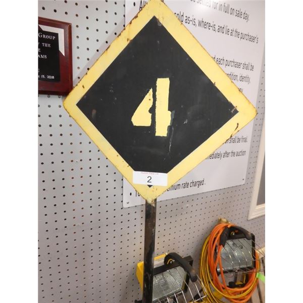 Vintage Metal Railroad sign