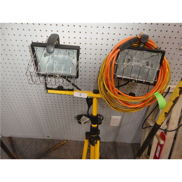 work light on tripod/extension cords