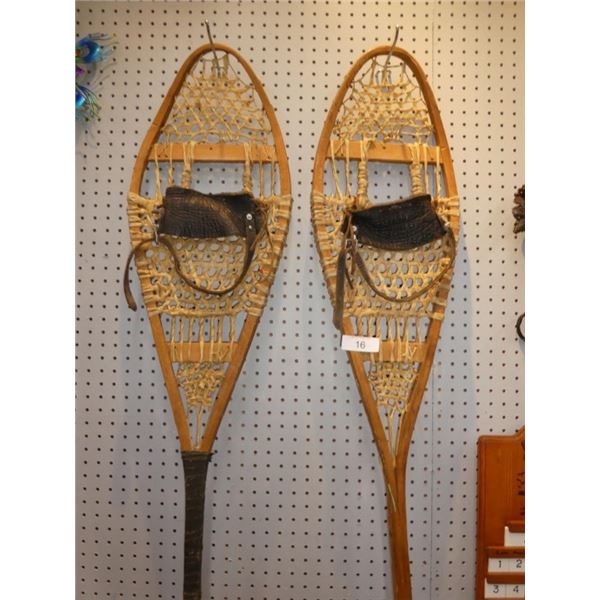 wooden snow shoes