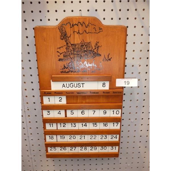 wooden calendar
